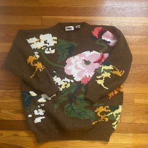 Vintage Floral Knit Sweater